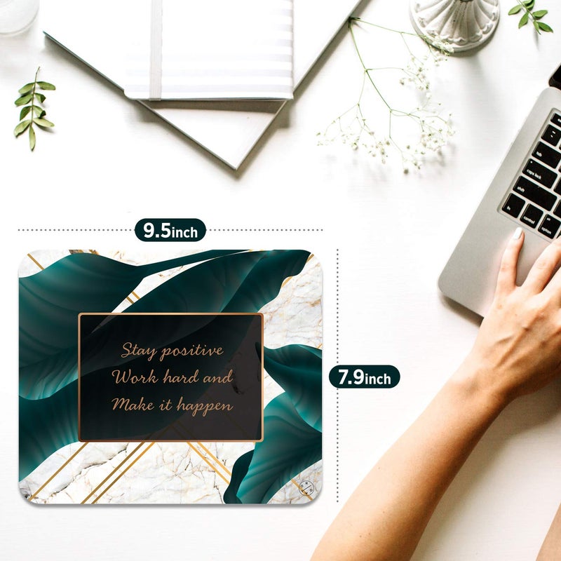 Oriday Gaming Mouse Pad Custom, Stay Positive Work Hard and Make It Happen Motivational Sign Inspirational Quote Mouse Pad Quotes for Work (Golden Tropical) - Image 5